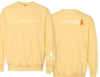 Yellow One Kidney Wonder sweatshirt