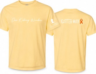Yellow One Kidney Wonder t-shirt